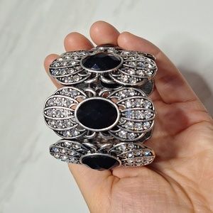 NEW! Black Silver Cuff Bracelet (Statement Bracelet)